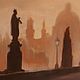 Oil painting 'Charles Bridge at sunset'. Pictures. Hudozhnik Yuliya Kravchenko (realism-painting). Интернет-магазин Ярмарка Мастеров.  Фото №2