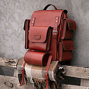 Leather backpack hiking, men's leather backpack