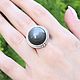 Ring with obsidian made of 925 silver SP0144, Jewelry Sets, Yerevan,  Фото №1