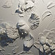 Панно картина барельеф из гипса с цветами, Панно, Москва,  Фото №1