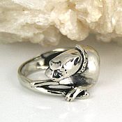 Кольцо серебряное с аквамарином