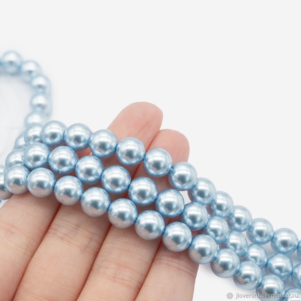 Жемчуг Майорка, оттенок "Baby blue", шар 8мм (шп-20) купить в интернет ...