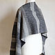 Тканый твидовый шарф "ColorBlock. Серый" Тканый шарф. Шарфы. Ольга (Lipisin) Weaving Fashion. Ярмарка Мастеров.  Фото №4