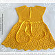 Knitted baby dress for baby girl crochet "Ray of sunshine". . Magic lace. Online shopping on My Livemaster.  Фото №2