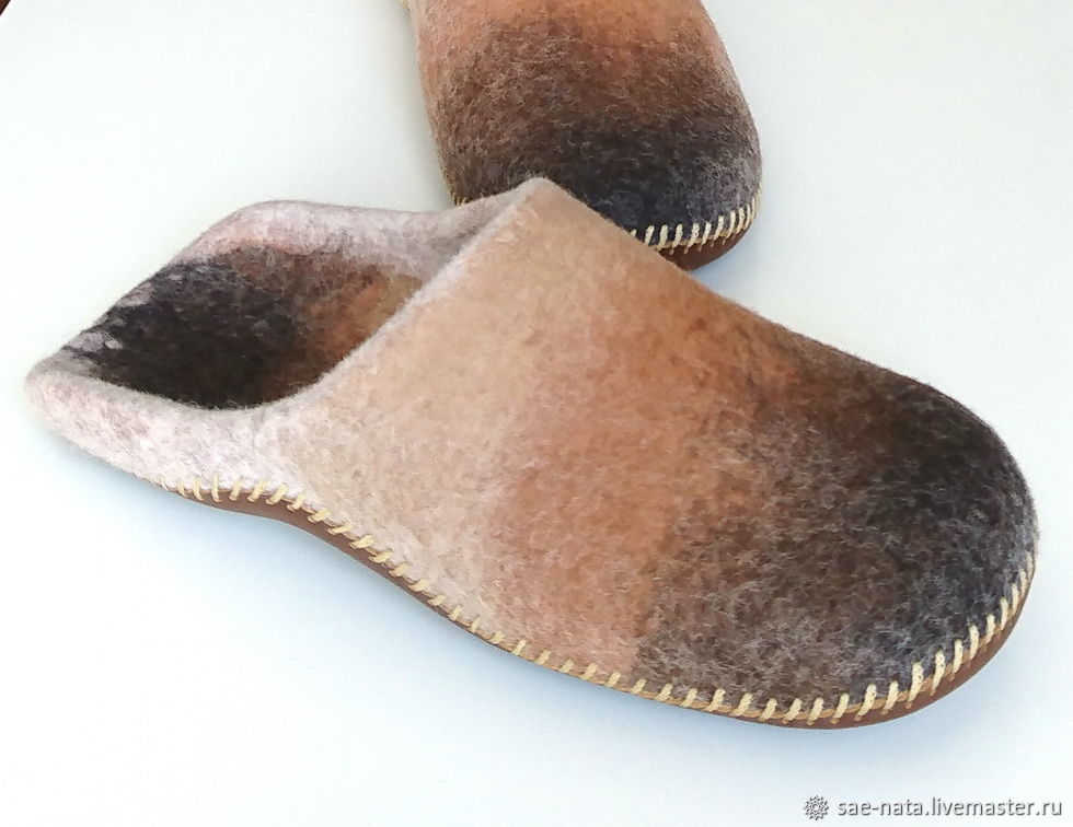 Тапки мужские валяные на заказ в интернет-магазине Ярмарка Мастеров по ...