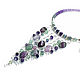 Cascade necklace made of fluorite and rock crystal lilac green. Necklace. gershman. My Livemaster. Фото №5