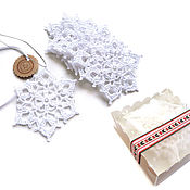 Сувениры и подарки handmade. Livemaster - original item Snowflake white 10 cm crocheted 1B/2. Handmade.