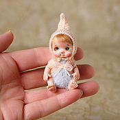 Куклы и игрушки handmade. Livemaster - original item Author`s miniature doll 6cm, for a Dollhouse.. Handmade.