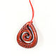 Pendant - Amulet 'Fern sprout' (paduk). Pendant. OakForest Wooden Jewelry. Online shopping on My Livemaster.  Фото №2