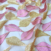 Материалы для творчества handmade. Livemaster - original item Gorgeous net ALTA MODA Leaves on pink. Handmade.