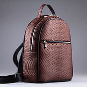 Сумки и аксессуары handmade. Livemaster - original item IMP0557K Genuine Python Leather Backpack. Handmade.