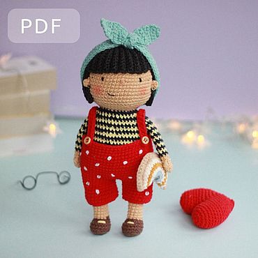Куколка Дарина - мастер класс с пошаговыми фото, pdf, выкройка куклы
