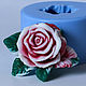 Silicone mold for soap 'rose with leaves', Form, Shahty,  Фото №1