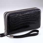 Сумки и аксессуары handmade. Livemaster - original item Clutch bag in crocodile leather with two zippers IMA0268B4. Handmade.