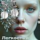 Клипсы висячие из Муранского прозрачного стекла, Колье, Ижевск,  Фото №1