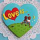 Пряник имбирный Love is.Пряник на 14 февраля. Валентинка, Набор пряников, Ростов-на-Дону,  Фото №1