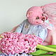 Розовый мишка. Мягкие игрушки. little dolls and teddy (dolls-letters). Ярмарка Мастеров.  Фото №4