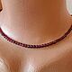 Choker Male Female Vintage Garnet Beads 3,8mm Minimalism. Vintage necklace. Rimliana - the breath of the nature (Rimliana). My Livemaster. Фото №5