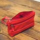 Order Red leather cosmetic bag. G.L.A.D.. Livemaster. . Beauticians Фото №3