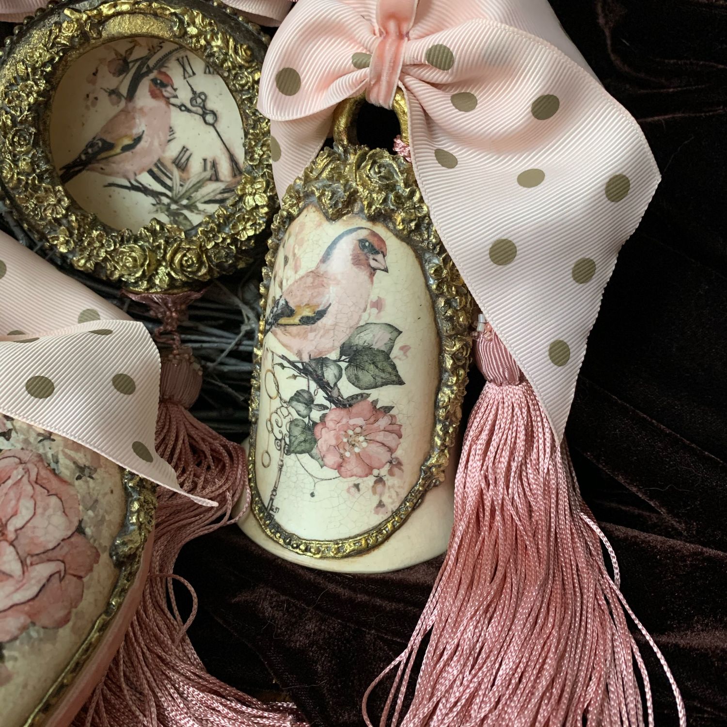 Декоративный колокольчик «Pink birds» – заказать на Ярмарке Мастеров ...