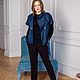 NATALINI Жилеточка на подкладке костюмная ткань синяя. Жилеты. NATALINI. Интернет-магазин Ярмарка Мастеров.  Фото №2