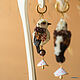 Bird Earrings 'Amanita'. Miniature birds. Earrings. Coffeelena. My Livemaster. Фото №5