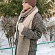 Шарф палантин из вспушенной альпаки бежевый коричневый. Шарфы. wooly.hats&sweaters. Ярмарка Мастеров.  Фото №4