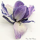Iris silk 'Lilac dreams'. Brooch, Brooches, Almaty,  Фото №1