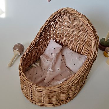 Куклы и игрушки ручной работы. Ярмарка Мастеров - ручная работа Люлька для куклы с текстилем. Handmade.