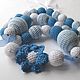 Order Slingobusy knitted with flower 'Tenderness' white/blue. Foxys-handiwork (foxys-handiwork). Livemaster. . Slingbus Фото №3