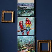Картины и панно handmade. Livemaster - original item Triptych 