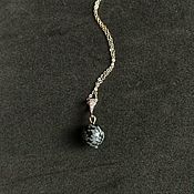 Украшения handmade. Livemaster - original item Silver pendant made of snow obsidian. 925 sterling silver. Handmade.