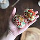 Huevo de madera pintado bajo cresta, 7 cm. Easter souvenirs. Ручной Лис. My Livemaster. Фото №4