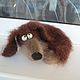 Knitted Dachshund - knitted puppy knitted toy, Stuffed Toys, Teykovo,  Фото №1
