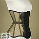 Бельевой корсет  из сетки с мушками и кружевом. Корсеты. Shi Corset (Анна). Ярмарка Мастеров.  Фото №5