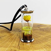 Украшения handmade. Livemaster - original item Pendant Flask Yellow Flower. Handmade.