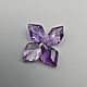 Amethyst purple and lilac leaf beads, Pendants, Khimki,  Фото №1