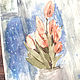 Order 'Blizzard on March 8' watercolor (flowers, spring, tulips). Nadezda Perova. Livemaster. . Pictures Фото №3