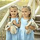 Linen blue dress for girls Molly. Childrens Dress. molinialife. My Livemaster. Фото №4