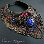 Украшения handmade. Livemaster - original item Beaded necklace in the Egyptian style 