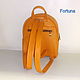 Leather backpack ' Orange'. Backpacks. Sergei. Online shopping on My Livemaster.  Фото №2