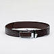 Brown crocodile belly leather belt, a gift for a man, Straps, St. Petersburg,  Фото №1