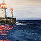 Маяк Ялта, картина маслом, море, Картины, Омск,  Фото №1