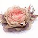 FABRIC FLOWERS. Chiffon rose brooch ' Cat'. Brooches. fioridellavita. My Livemaster. Фото №5