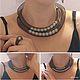 Колье - чокер, жемчуг в сетке, ожерелье с жемчугом. Колье. KSeniora jewelry. Ярмарка Мастеров.  Фото №6