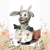 Куклы и игрушки handmade. Livemaster - original item Goat horned, felted finger puppet, puppet theater toy. Handmade.