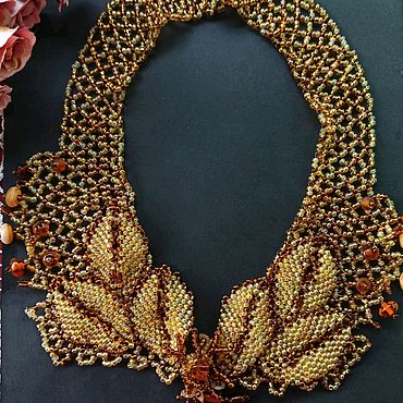 Ютуб видео: DIY: Vintage beaded pearl collar / Винтажный воротник из жемчужных бусин