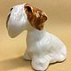 Sealyham Terrier sits a porcelain figurine. Figurines. Veselyj farfor. Ярмарка Мастеров.  Фото №5