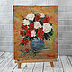 Painting Roses red and white, oil on canvas, 25 x 30. Pictures. Valeria. Online shopping on My Livemaster.  Фото №2