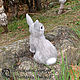 Order Grey hare / felted wool bunny / hare interior toy. Woolen Zoo. Livemaster. . Felted Toy Фото №3